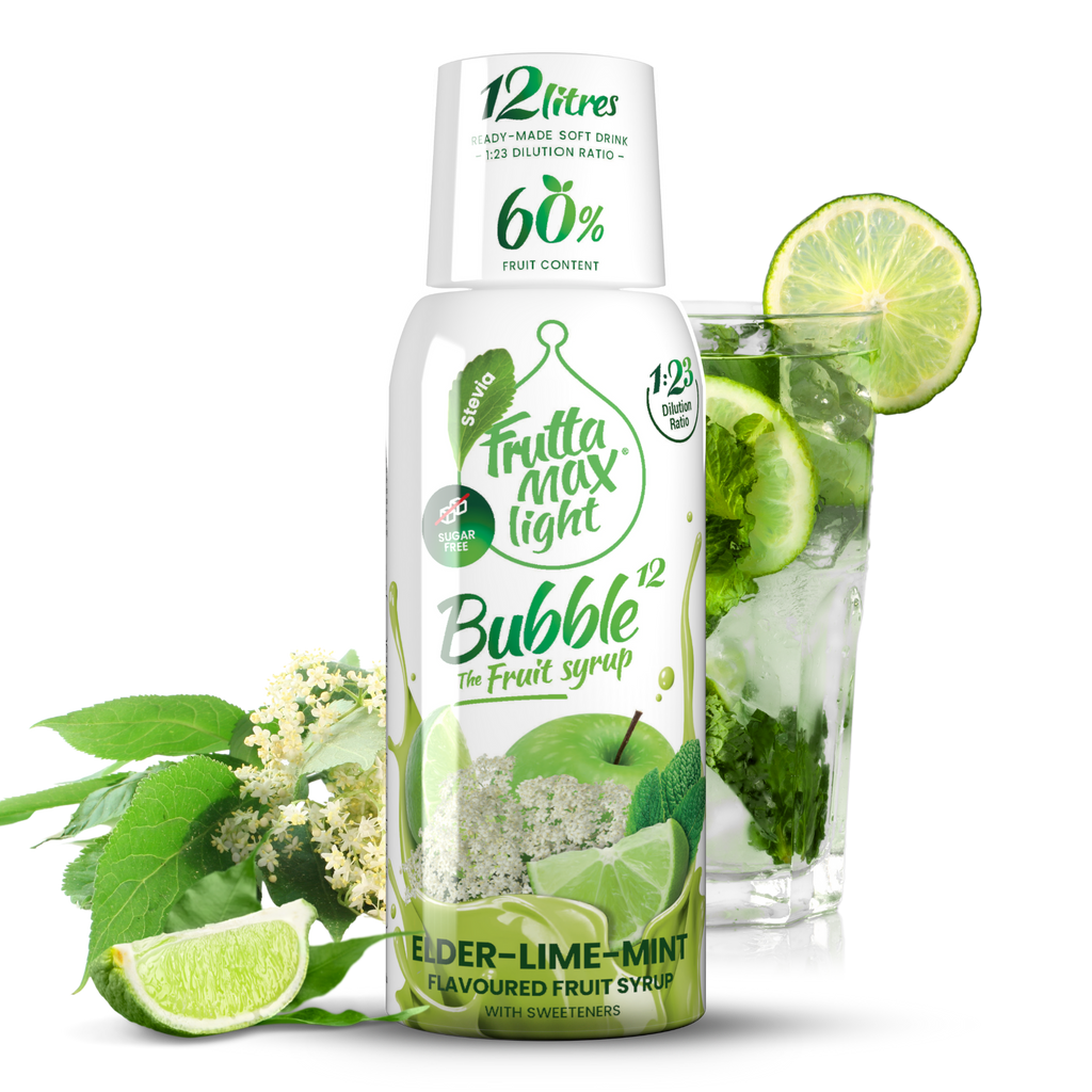 Sirop de soc, lime și mentă - Light - Fără zahăr adăugat - 500 ml