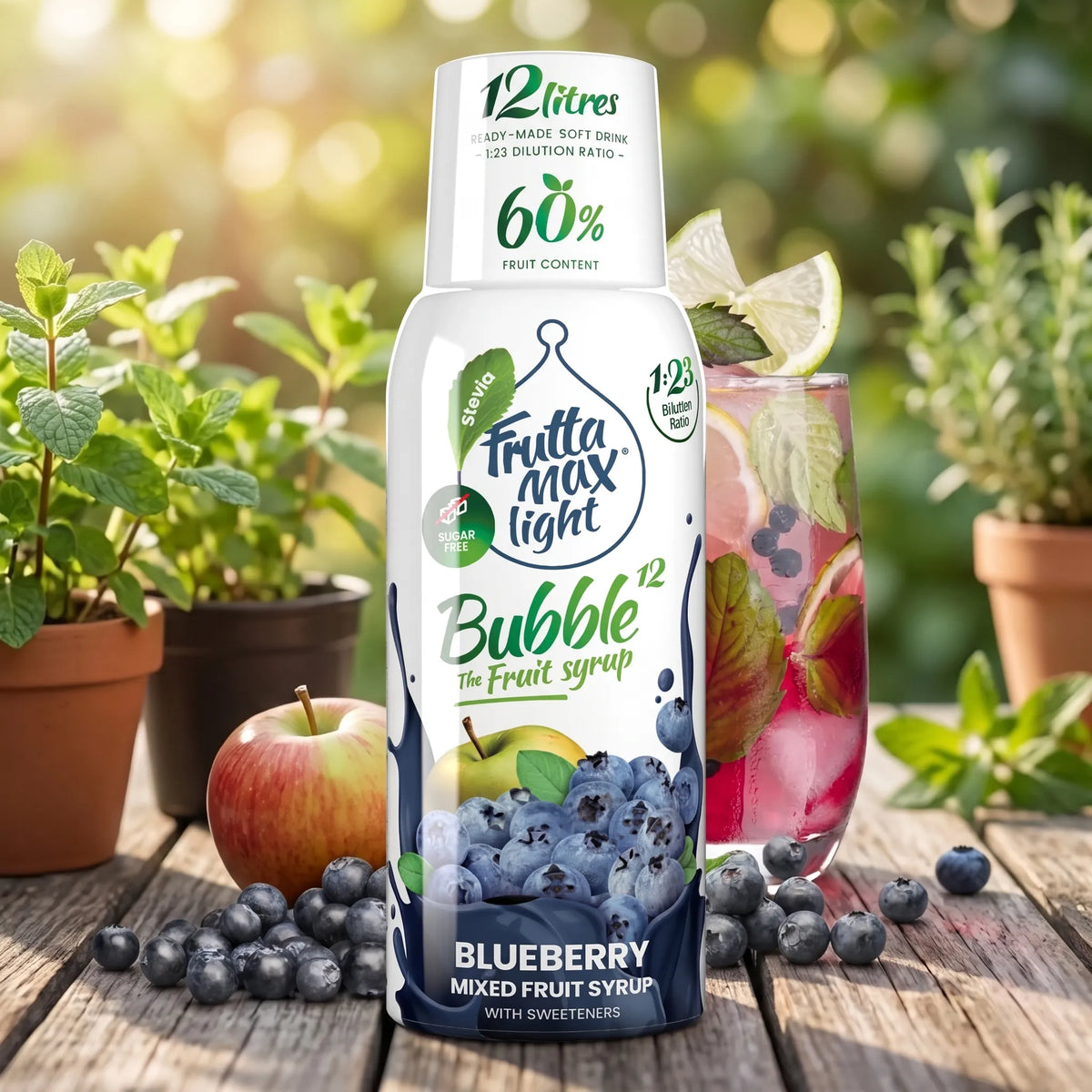 Sirop de afine Light Fără zahăr adăugat 500 ml Natura