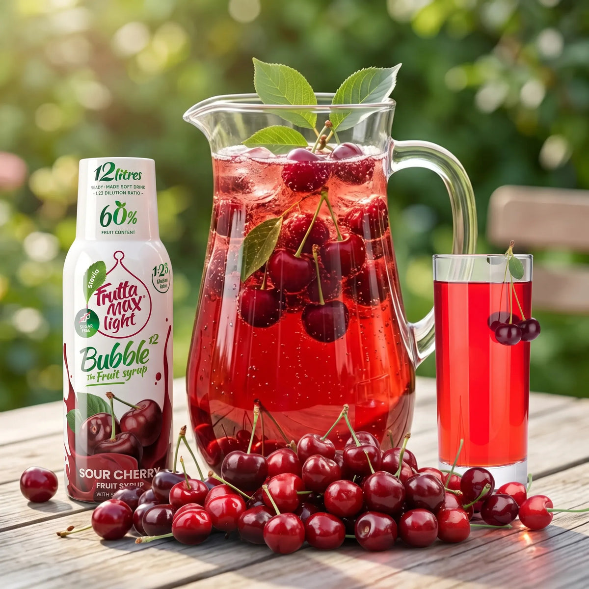 Sirop cu aromă de Vișine Light Fără zahăr adăugat 500 ml Natura